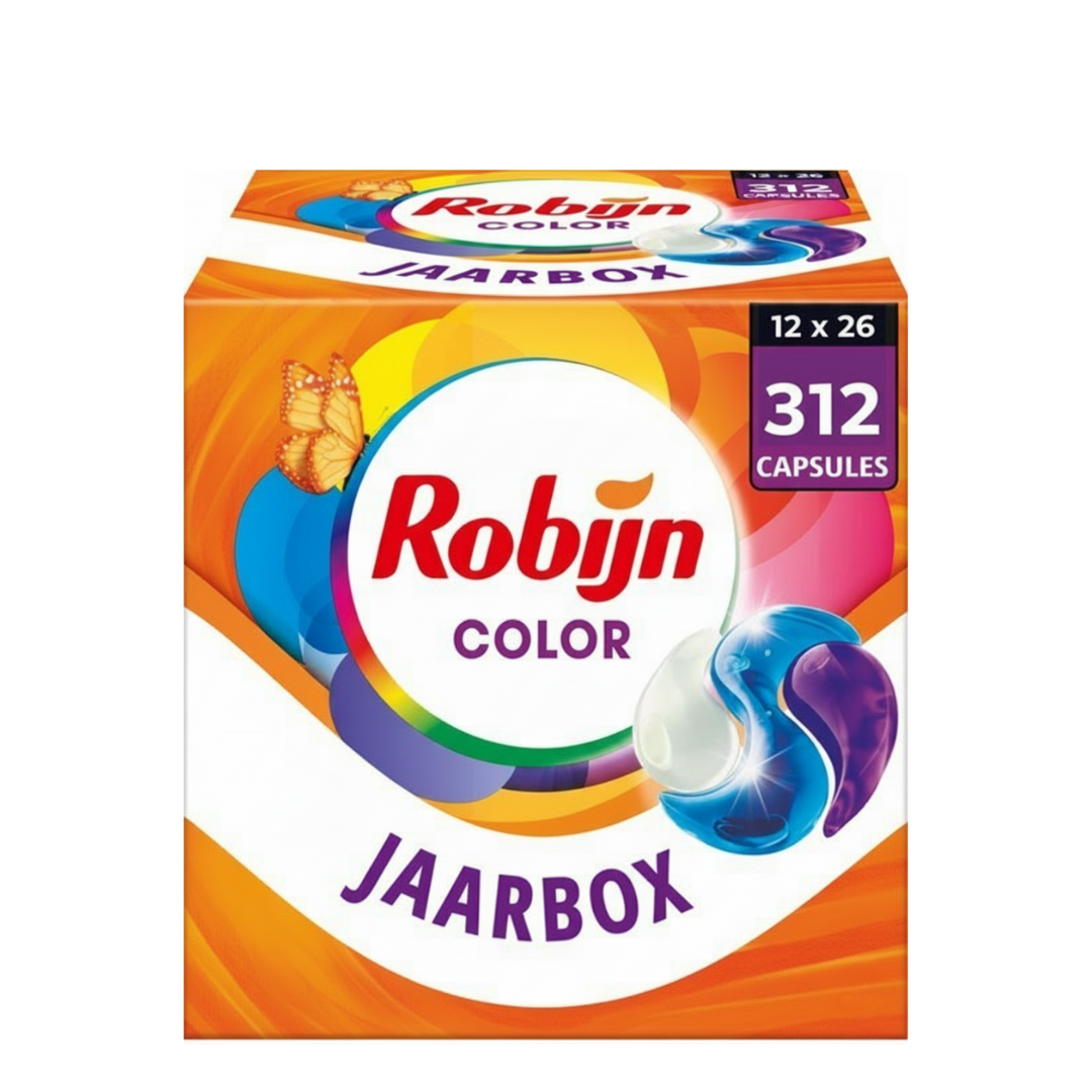 Robijn Classics Capsules Color 12 x 26 - Wasbeurten - Voordeelverpakking
