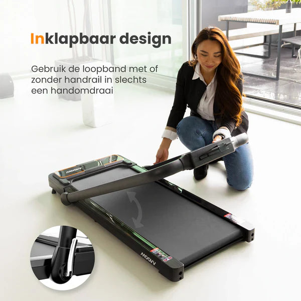 Moovv SmartStep Pro v2 - opvouwbare loopband 1-12 km/u: