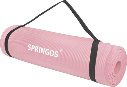 Yoga Mat - Fitnessmat - Premium Kwaliteit - Anti Slip - 61 x 183 x 1 cm - Roze