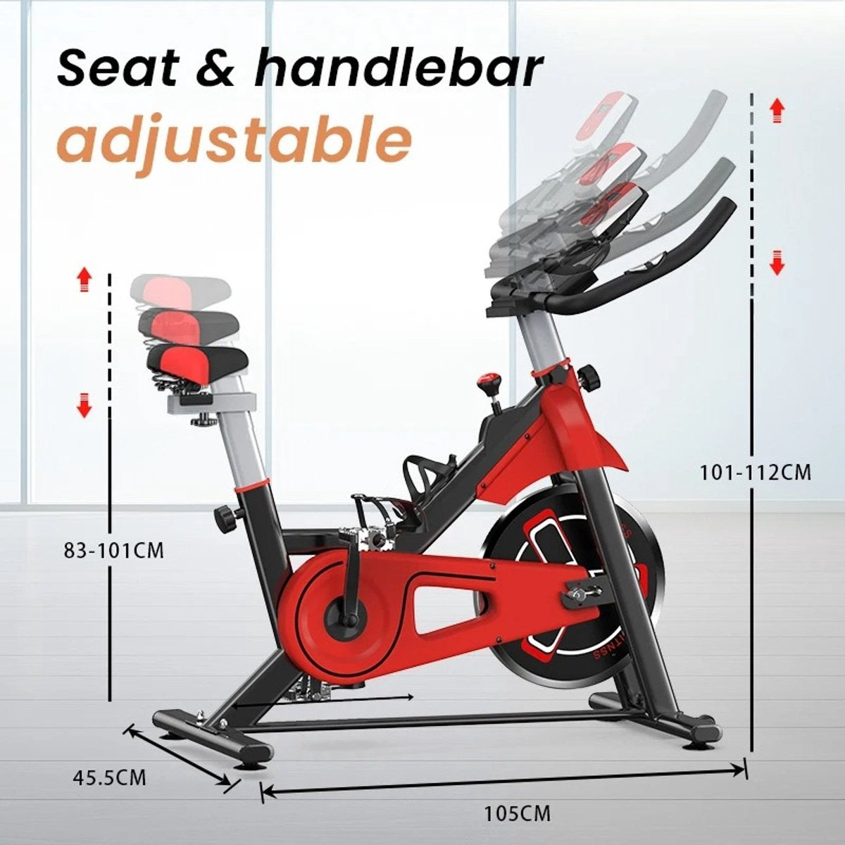 Royaluxe - Hometrainer - Hometrainer Fiets - Hometrainers - Fitness - Spinning Fiets - Fitness Fiets - Sport - Fietsen - Fiets - Gym - Hometrainers Fitness