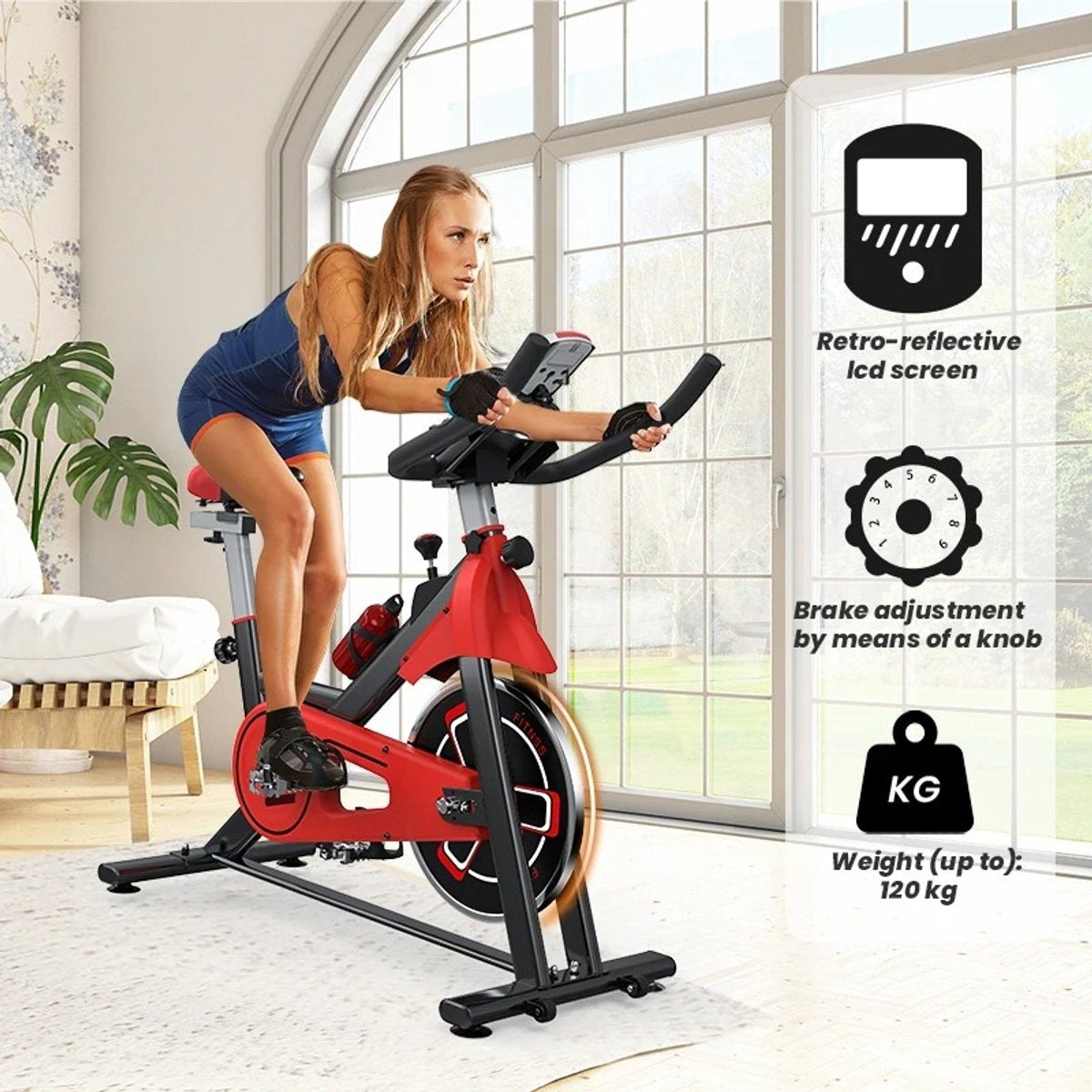 Royaluxe - Hometrainer - Hometrainer Fiets - Hometrainers - Fitness - Spinning Fiets - Fitness Fiets - Sport - Fietsen - Fiets - Gym - Hometrainers Fitness