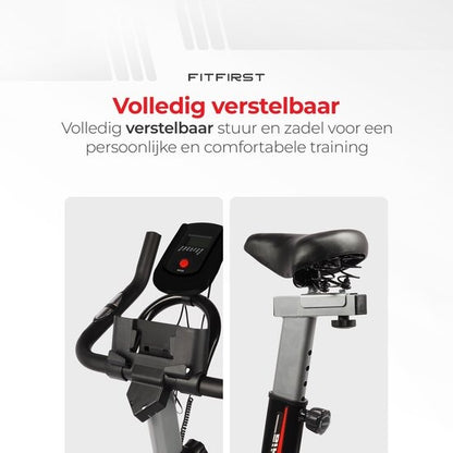 FitFirst® Rider 3 Hometrainer | Met Trainings Apps | FitShow, Kinomap en Zwift | Ingebouwde hartslagmeter | Display met info | Met Bidon | Max 150KG gebruikersgewicht en tot 1.90m | Spinning Fiets | Fitness Fiets