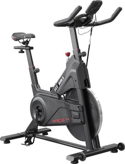 FitBike - Race 4 - Indoor Cycle - Fitness Fiets - Incl. Trainingscomputer - Bluetooth - V-Belt aandrijving