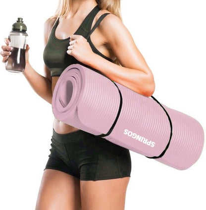 Yoga Mat - Fitnessmat - Premium Kwaliteit - Anti Slip - 61 x 183 x 1 cm - Roze