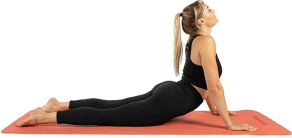 Tunturi Yoga Mat 8mm - Pilates mat - Extra dikke fitness mat - 183x61x0,8 cm - Incl Draagtas - Ecologisch materiaal - Eenvoudig te reinigen - Mint